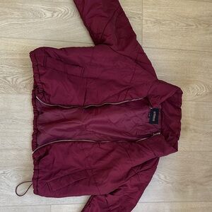 Ambiance Burgundy Puffer Jacket